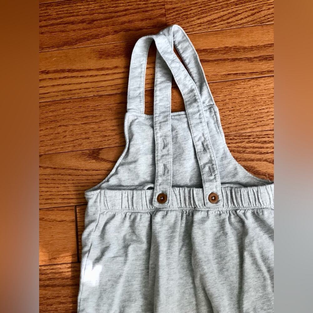 Nordstrom Grow With Me Adjustable Organic Cotton Gray Overalls Boy’s Size S - Picture 4 of 8